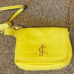 Vintage Juicy Couture Yellow Leather Shoulder Bag